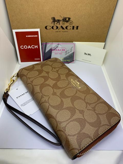 COACH コーチ C4452 長財布 ラウンドファスナー シグネチャー PVC 