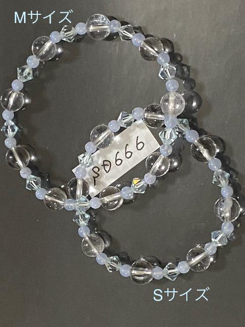 ブルーレースアゲートと水晶のブレスレット(Mサイズ) < 女性アクセサリー/時計  ブルーレースアゲートと水晶のブレスレット(Mサイズ) < 女性アクセサリー/時計の