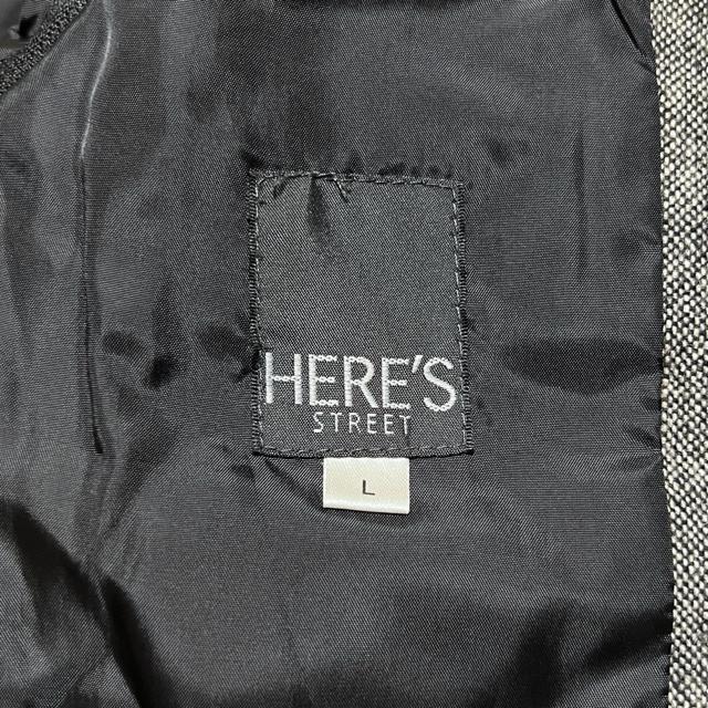 【美品】袖取り外し2wayダウンジャケット/HERE's/メンズL/グレー < 男性ファッション  【美品】袖取り外し2wayダウンジャケット/HERE's/メンズL/グレー < 男性ファッションの