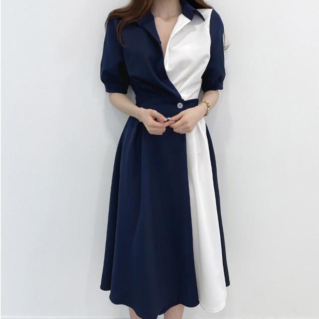 送料無料 新品 シャツワンピース ロング レディース韓国 < 女性ファッション  送料無料 新品 シャツワンピース ロング レディース韓国 < 女性ファッションの