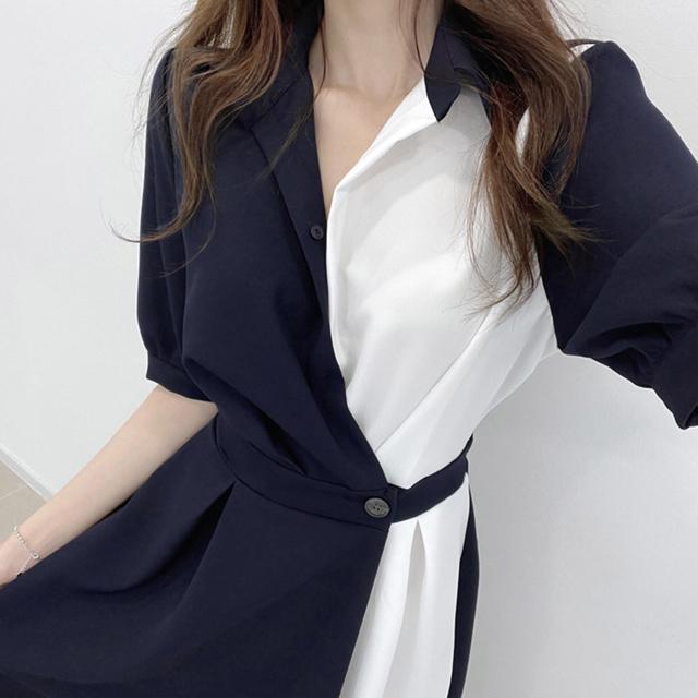 送料無料 新品 シャツワンピース ロング レディース韓国 < 女性ファッション  送料無料 新品 シャツワンピース ロング レディース韓国 < 女性ファッションの