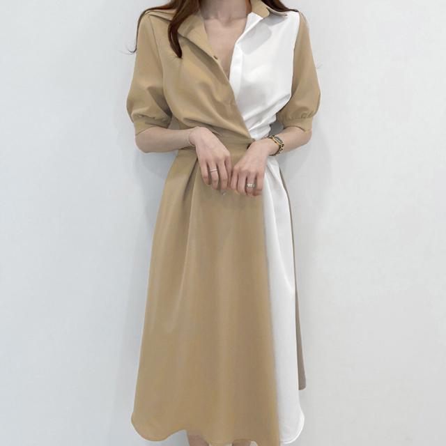 送料無料 新品 シャツワンピース ロング レディース韓国 < 女性ファッション  送料無料 新品 シャツワンピース ロング レディース韓国 < 女性ファッションの