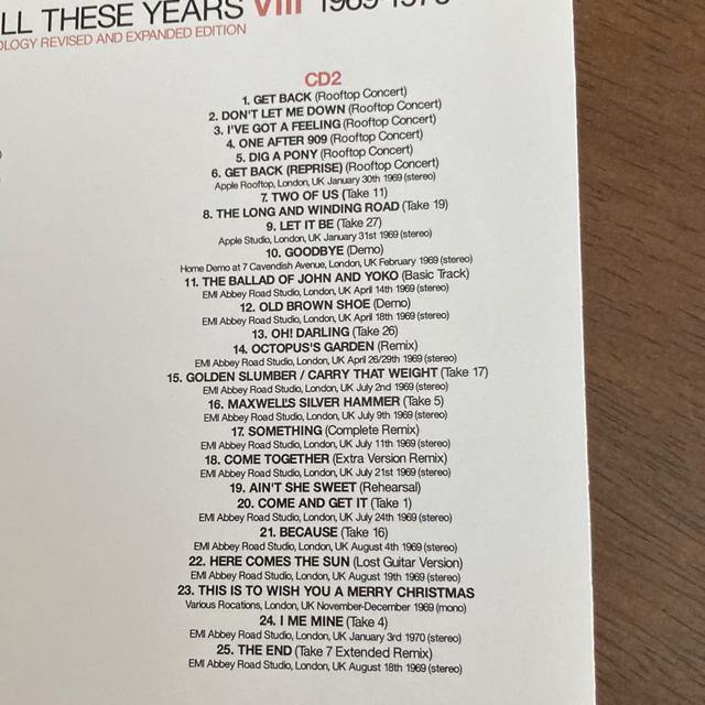 輸入盤 2枚組 THE BEATLES / ALL THESE YEARS 1969ー70 ANTHOLOGY  ビートルズ < タレントグッズ  輸入盤 2枚組 THE BEATLES / ALL THESE YEARS 1969ー70 ANTHOLOGY  ビートルズ < タレントグッズの