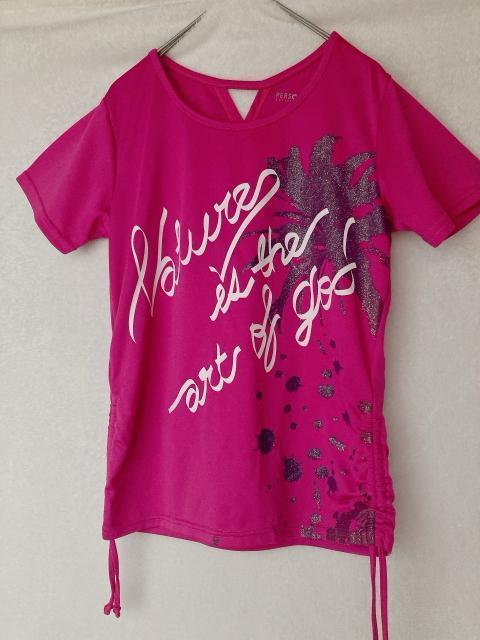 PERSON’S パーソンズ ピンク プリント 半袖 Tシャツ カットソー M N2m < ブランド PERSON’S パーソンズ ピンク プリント 半袖 Tシャツ カットソー M N2m < ブランドの