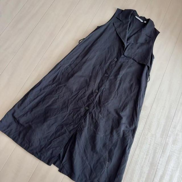 ◆UNIQLO×JW ANDERSON/ユニクロ◆リネンブレンドラペルワンピース★ブラックL*ベルトなし < ブランド ◆UNIQLO×JW ANDERSON/ユニクロ◆リネンブレンドラペルワンピース★ブラックL*ベルトなし < ブランドの
