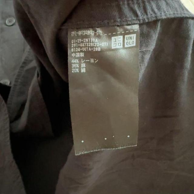 ◆UNIQLO×JW ANDERSON/ユニクロ◆リネンブレンドラペルワンピース★ブラックL*ベルトなし < ブランド ◆UNIQLO×JW ANDERSON/ユニクロ◆リネンブレンドラペルワンピース★ブラックL*ベルトなし < ブランドの