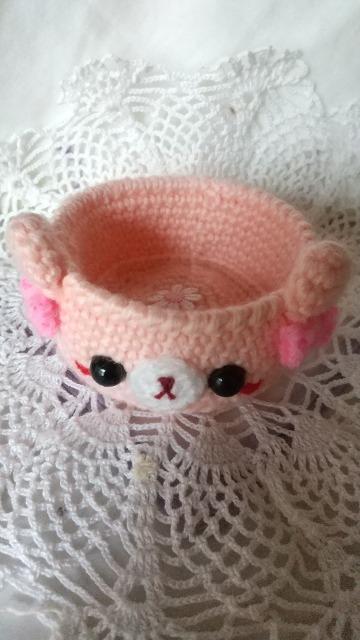 くま編みぐるみ小物入れ(ピンク) < ペット/手芸/園芸 くま編みぐるみ小物入れ(ピンク) < ペット/手芸/園芸の