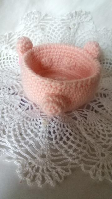 くま編みぐるみ小物入れ(ピンク) < ペット/手芸/園芸 くま編みぐるみ小物入れ(ピンク) < ペット/手芸/園芸の