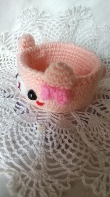 くま編みぐるみ小物入れ(ピンク) < ペット/手芸/園芸 くま編みぐるみ小物入れ(ピンク) < ペット/手芸/園芸の