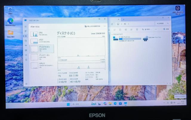 EPSON Endeavor Corei5 8GB SSD256GB DVD WebJ Windows11 Office  PC{/Ӌ@ 