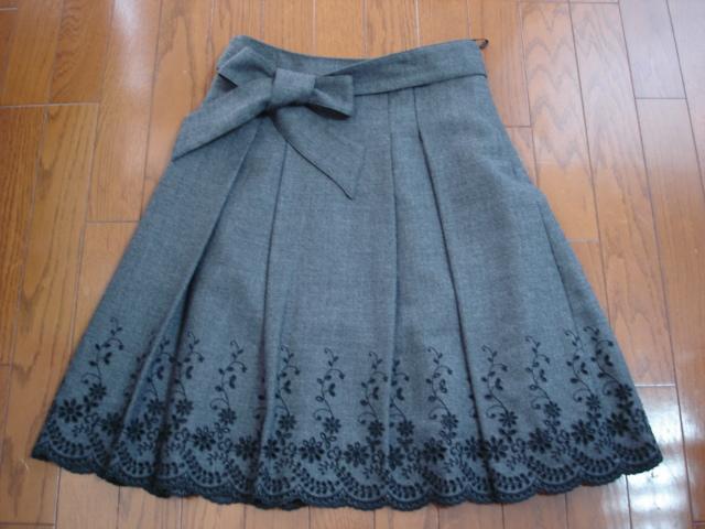★クリアインプレッション 裾刺繍デザインウールスカート★超激安! < ブランド ★クリアインプレッション 裾刺繍デザインウールスカート★超激安! < ブランドの
