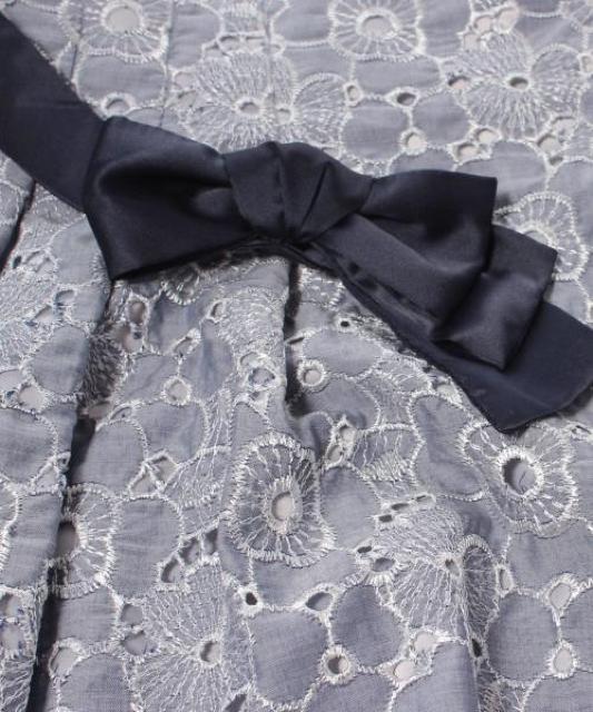 新品 レッセパッセLAISSE PASSE フラワー 花柄 刺繍 スカート サテンリボンベルト 水色 S < ブランド 新品 レッセパッセLAISSE PASSE フラワー 花柄 刺繍 スカート サテンリボンベルト 水色 S < ブランドの