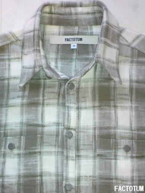 □FACTOTUM/ファクトタム チェックシャツ シャツ/メンズ☆JOKER掲載☆プレッジラウンジリザード < ブランド □FACTOTUM/ファクトタム チェックシャツ シャツ/メンズ☆JOKER掲載☆プレッジラウンジリザード < ブランドの
