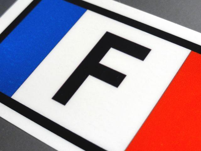 s1● F フランス国旗ステッカー2枚set シール●即買! < 自動車/バイク s1● F フランス国旗ステッカー2枚set シール●即買! < 自動車/バイク
