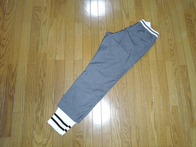新品 FRAPBOIS フラボア 裾リブ ジョガー パンツ 1 ソックスラック 薄手 ストライプ イージーパンツ 定価17500円 < ブランド  新品 FRAPBOIS フラボア 裾リブ ジョガー パンツ 1 ソックスラック 薄手 ストライプ イージーパンツ 定価17500円 < ブランドの