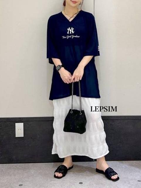 新品 LEPSIM★ スリット入りラメシャーリングスカート < 女性ファッション 新品 LEPSIM★ スリット入りラメシャーリングスカート < 女性ファッションの