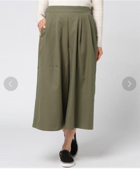 アースミュージックアンドエコロジー 起毛スカーチョ ワイドパンツ  カーキ フリーサイズ < ブランド  アースミュージックアンドエコロジー 起毛スカーチョ ワイドパンツ  カーキ フリーサイズ < ブランドの