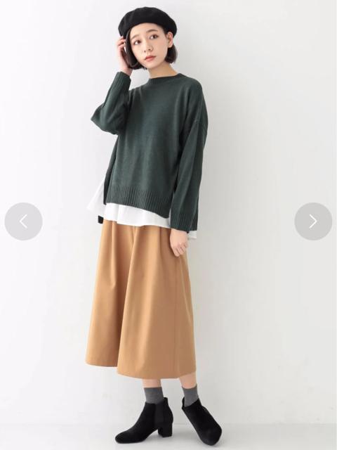 アースミュージックアンドエコロジー 起毛スカーチョ ワイドパンツ  カーキ フリーサイズ < ブランド  アースミュージックアンドエコロジー 起毛スカーチョ ワイドパンツ  カーキ フリーサイズ < ブランドの