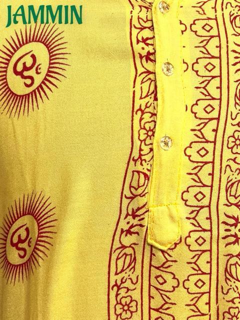 ラムナミクルタ 黄色 エスニック アジアン ヒッピー サイケ イエロー < 男性ファッション ラムナミクルタ 黄色 エスニック アジアン ヒッピー サイケ イエロー < 男性ファッションの