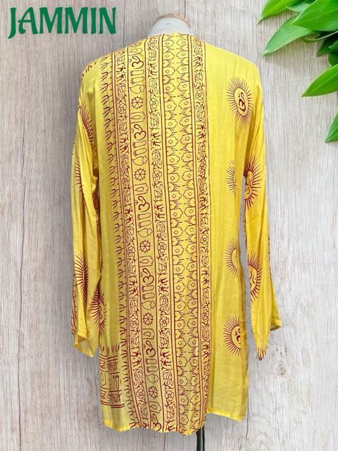 ラムナミクルタ 黄色 エスニック アジアン ヒッピー サイケ イエロー < 男性ファッション ラムナミクルタ 黄色 エスニック アジアン ヒッピー サイケ イエロー < 男性ファッションの