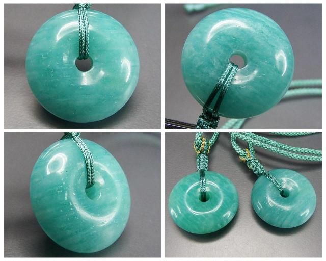 素晴らしい湖の色天然石良質アマゾナイト丸平安扣ペンダント糸ネックレス < 女性アクセサリー/時計 素晴らしい湖の色天然石良質アマゾナイト丸平安扣ペンダント糸ネックレス < 女性アクセサリー/時計の