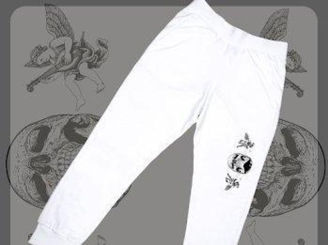 ドライスウェットパンツ ドクロ 骸骨 スタンププリント < 男性ファッション ドライスウェットパンツ ドクロ 骸骨 スタンププリント < 男性ファッションの