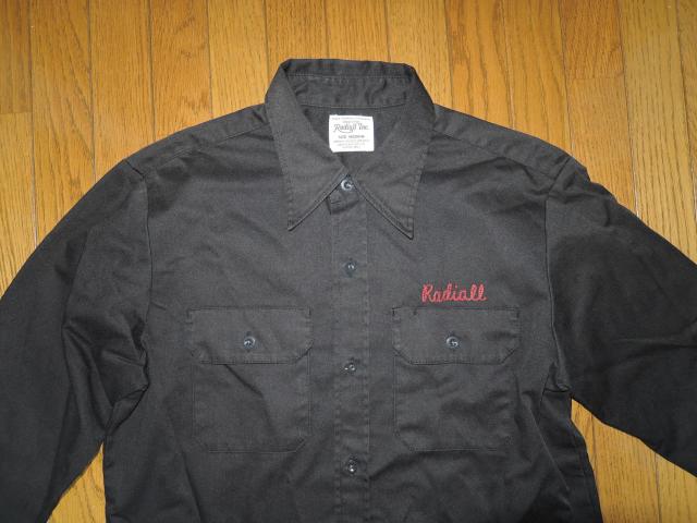 RADIALL ���f�B�A�� ���[�N�V���c M �� �w���S LOGO �����V���c �h�J �`�F�[���X�e�b�` WORK SHIRTS �� �u�����h�� 