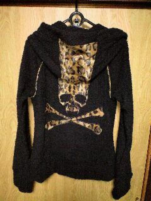 新品Roenロエン スワロフスキースカルレオパード柄スカルワッペンパイルパーカー44 < ブランド  新品Roenロエン スワロフスキースカルレオパード柄スカルワッペンパイルパーカー44 < ブランドの