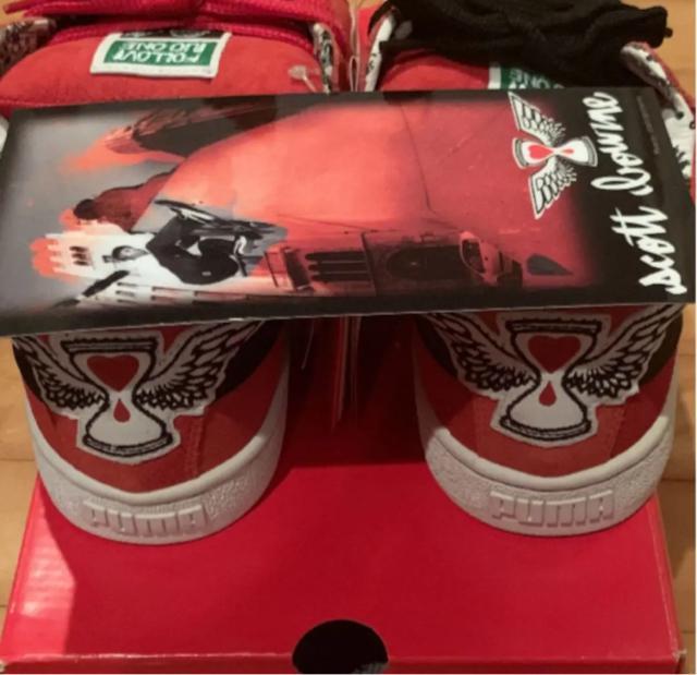 PUMA BOURNE SUEDE SKATE RED 29cm XG[h v[} SCOTT  uh 