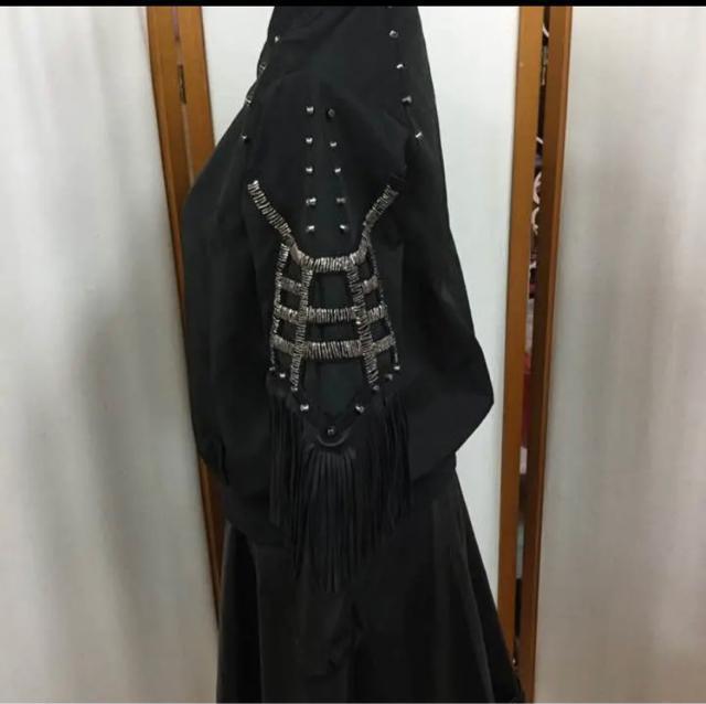 スタッズ&フリンジデザインブルゾン < 女性ファッション  スタッズ&フリンジデザインブルゾン < 女性ファッションの