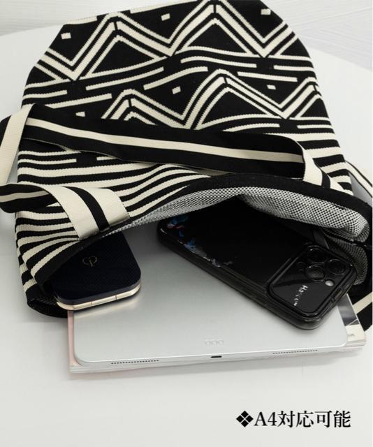 送料無料 新品 トートバッグ ニット編みバッグ 韓国風鞄 < 女性ファッション  送料無料 新品 トートバッグ ニット編みバッグ 韓国風鞄 < 女性ファッションの