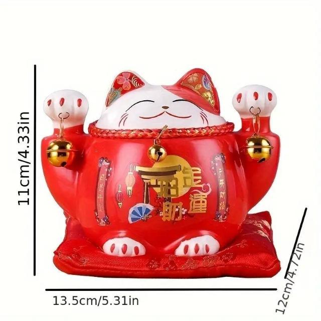 爆ヤス価格1490円★招き猫セラミックペニーバンク - 創造的なホーム&オフィスデコレーション、室内貯金飾り 赤 < インテリア/ライフ  爆ヤス価格1490円★招き猫セラミックペニーバンク - 創造的なホーム&オフィスデコレーション、室内貯金飾り 赤 < インテリア/ライフの