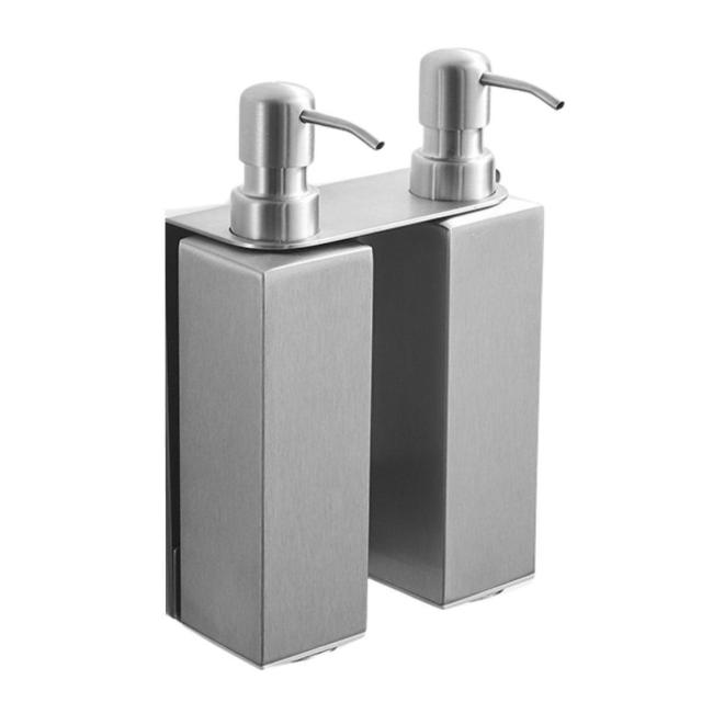 壁掛け シャンプー ディスペンサー 2本セット シルバー ステンレス Bottle 容器 < インテリア/ライフ  壁掛け シャンプー ディスペンサー 2本セット シルバー ステンレス Bottle 容器  < インテリア/ライフの