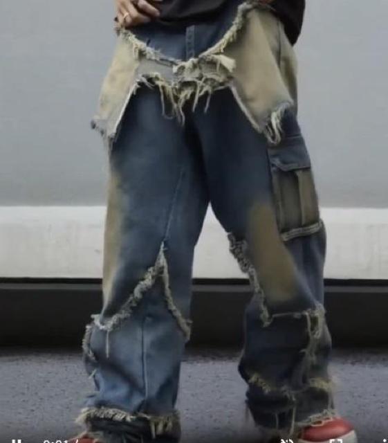 メンズ トレンディなゆったりワイドレッグジーンズ、USAサイズS(日本サイズL相当) < 男性ファッション  メンズ トレンディなゆったりワイドレッグジーンズ、USAサイズS(日本サイズL相当)  < 男性ファッションの