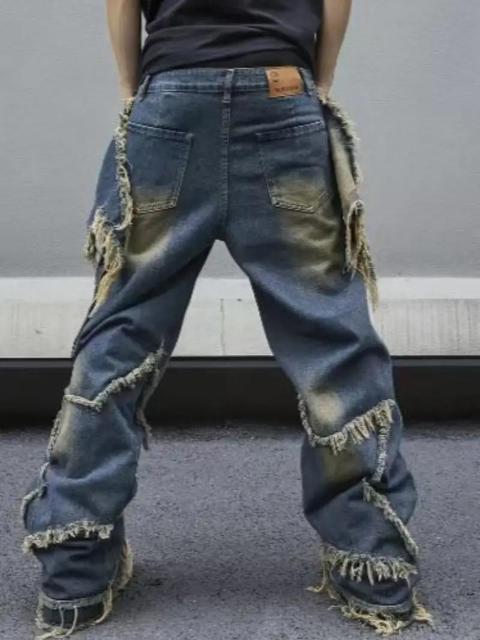 メンズ トレンディなゆったりワイドレッグジーンズ、USAサイズS(日本サイズL相当) < 男性ファッション  メンズ トレンディなゆったりワイドレッグジーンズ、USAサイズS(日本サイズL相当) < 男性ファッションの