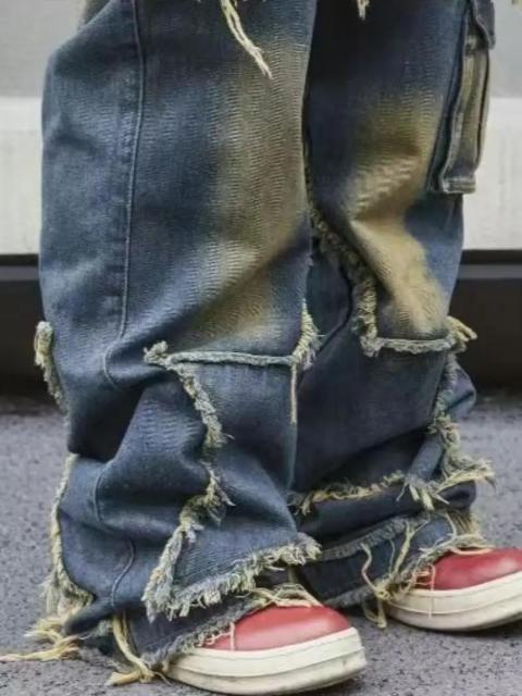 メンズ トレンディなゆったりワイドレッグジーンズ、USAサイズS(日本サイズL相当) < 男性ファッション  メンズ トレンディなゆったりワイドレッグジーンズ、USAサイズS(日本サイズL相当) < 男性ファッションの