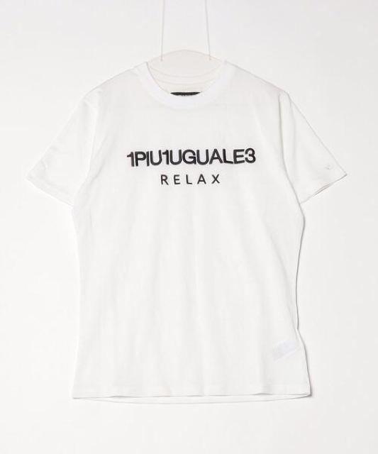☆1PIU1UGUALE3 RELAX ウノピュウノウグァーレトレリラックス ロゴ 半袖 Tシャツ/メンズ/M/ホワイト < 男性ファッション ☆1PIU1UGUALE3 RELAX ウノピュウノウグァーレトレリラックス ロゴ 半袖 Tシャツ/メンズ/M/ホワイト < 男性ファッションの