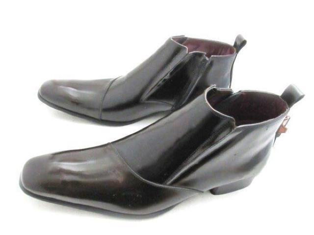 1円~C848新品SARABANDE本革日本製スリッポン/ビジネスブーツ27aDBR♂ < 男性ファッション  1円~C848新品SARABANDE本革日本製スリッポン/ビジネスブーツ27aDBR♂  < 男性ファッションの