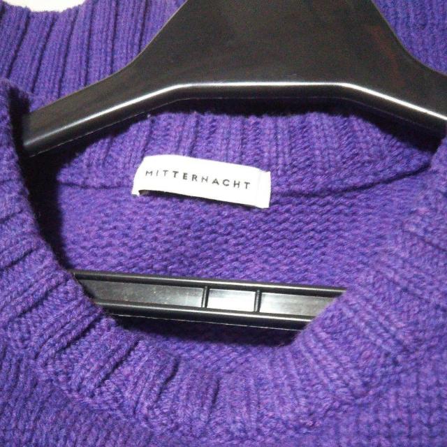 MITTERNACHT 長袖ウールニット メランジパープル 長袖セーター 毛100% < 女性ファッション MITTERNACHT 長袖ウールニット メランジパープル 長袖セーター 毛100% < 女性ファッションの