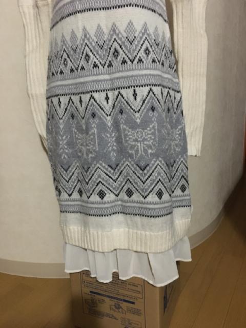 バービー  編み込みニットワンピース M < ブランド  バービー  編み込みニットワンピース M < ブランドの