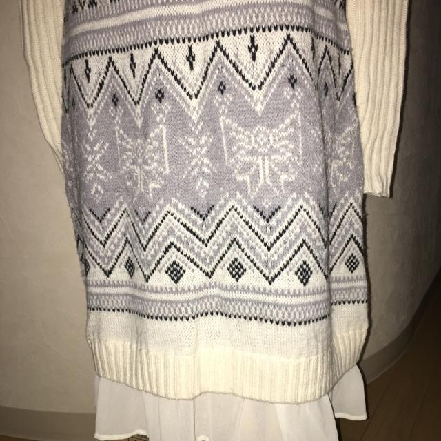 バービー  編み込みニットワンピース M < ブランド  バービー  編み込みニットワンピース M < ブランドの