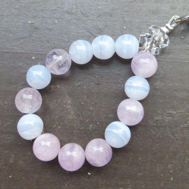 ブルーレースxラベンダーアメジストストラップ 天然石 < 家電/AV ブルーレースxラベンダーアメジストストラップ 天然石 < 家電/AVの