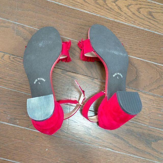 MUSE WINK  ヒールサンダル レッド 新品  S  22センチ < 女性ファッション  MUSE WINK  ヒールサンダル レッド 新品  S  22センチ < 女性ファッションの