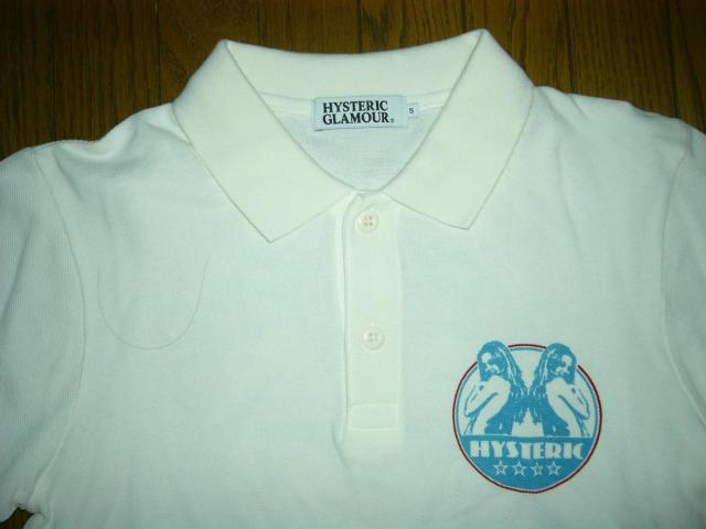 HYSTERIC GLAMOUR ヒステリックグラマー 鹿の子 ポロシャツ S 白 ガール < ブランド HYSTERIC GLAMOUR ヒステリックグラマー 鹿の子 ポロシャツ S 白 ガール < ブランドの