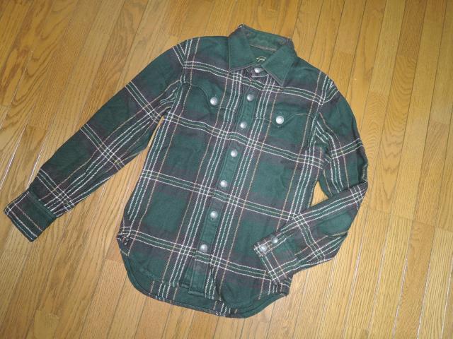 TMT ウエスタン チェック ネルシャツ S 緑系 厚手 長袖 ティーエムティー < ブランド  TMT ウエスタン チェック ネルシャツ S 緑系 厚手 長袖 ティーエムティー < ブランドの