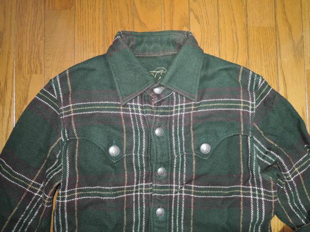 TMT ウエスタン チェック ネルシャツ S 緑系 厚手 長袖 ティーエムティー < ブランド  TMT ウエスタン チェック ネルシャツ S 緑系 厚手 長袖 ティーエムティー < ブランドの