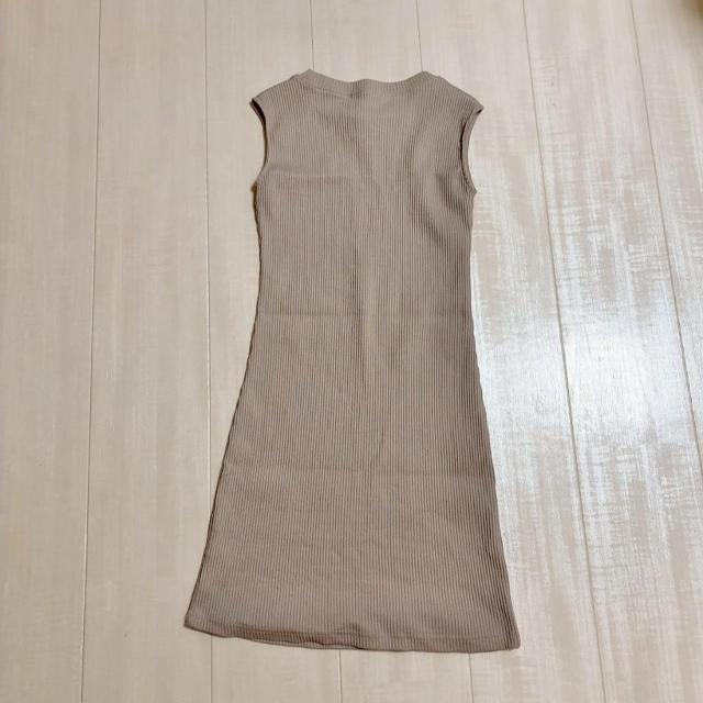 ◆GRL/グレイル◆ノースリーブリブミニワンピース★ベージュS*秋コーデ*美品♪ < ブランド  ◆GRL/グレイル◆ノースリーブリブミニワンピース★ベージュS*秋コーデ*美品♪ < ブランドの