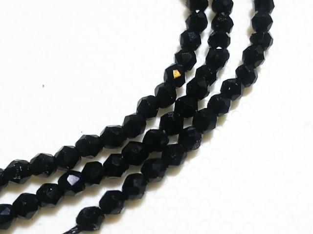 天然石★ブラックスピネル 3mm64面カット 1連 < 女性アクセサリー/時計 天然石★ブラックスピネル 3mm64面カット 1連 < 女性アクセサリー/時計の