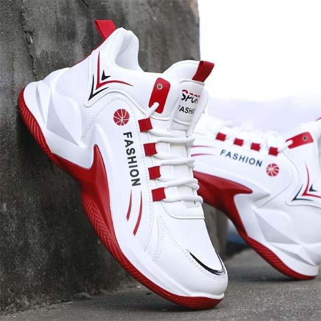 爆ヤス価格3690円★メンズ ハイトップスニーカー - 滑り止めPVCソール通気性PUアッパー&EVAクッション 26.5cm 赤 < 男性ファッション 爆ヤス価格3690円★メンズ ハイトップスニーカー - 滑り止めPVCソール通気性PUアッパー&EVAクッション 26.5cm 赤 < 男性ファッションの