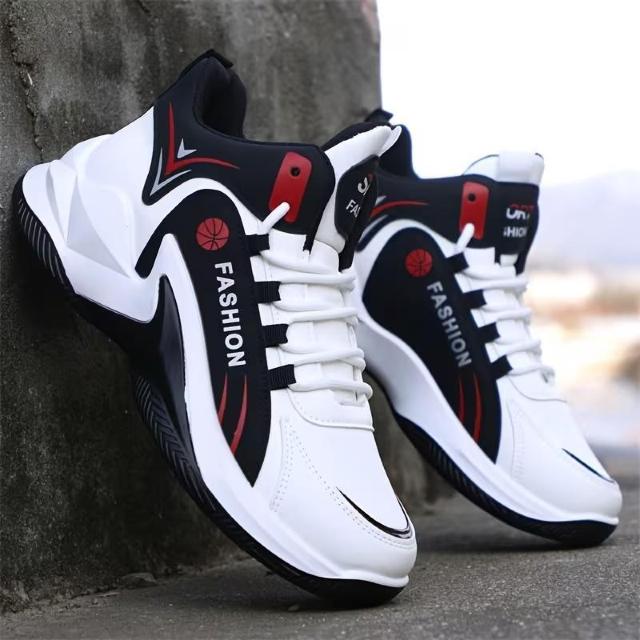 爆ヤス価格3690円★メンズ ハイトップスニーカー - 滑り止めPVCソール通気性PUアッパー&EVAクッション 26.5cm 赤 < 男性ファッション 爆ヤス価格3690円★メンズ ハイトップスニーカー - 滑り止めPVCソール通気性PUアッパー&EVAクッション 26.5cm 赤 < 男性ファッションの